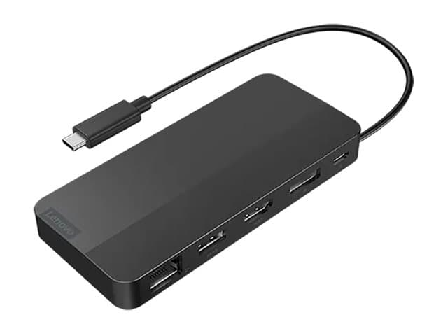 Lenovo 40B90000WW, Langallinen, USB 3.2 Gen 1 (3.1 Gen 1) Type-C, 1000 Mbit/s, musta, Eclipse Black, 4K Ultra HD