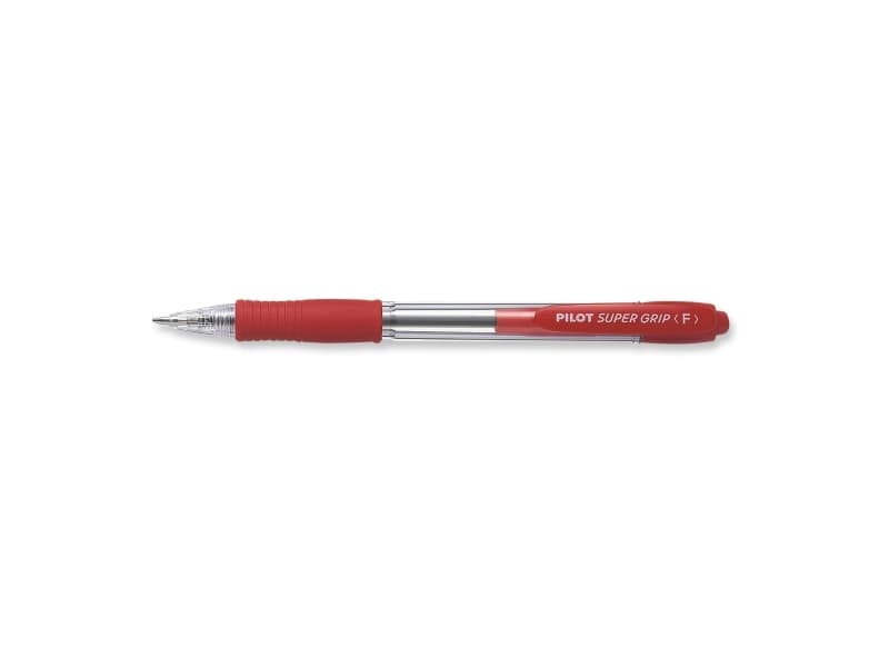 Kuulakärkikynä pilot supergrip fine punainen 12 kappaleen laatikko.