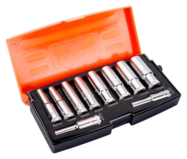 Bahco kärkisarja 1/4 pitkä 10 osaa 4-13mm