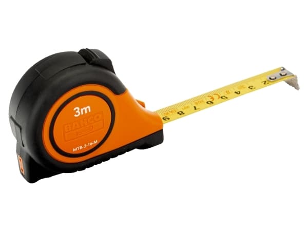 Bahco mittanauha 3m 16mm muovikotelo - mtb-3-16 automaattisella lukituksella varustettuna