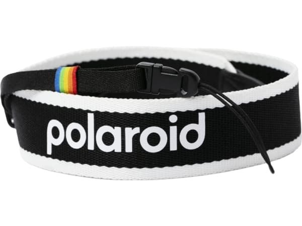 Polaroid-kamerahihna litteä musta & valkoinen