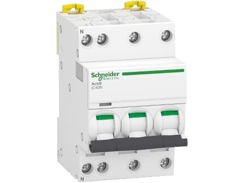 SCHNEIDER ELECTRIC ACTI 9 iC40N 3PN C 10A MCB, 54mm