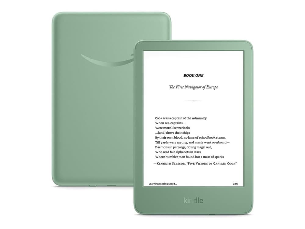 Amazon Kindle - 11. sukupolvi - eBook læser - 16 GB - 6 monokromi - kosketusnäyttö - Bluetooth, Wi-Fi - matcha - Lukitusnäyttö Mainos-tuki