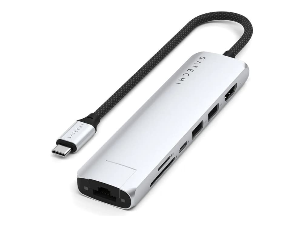 Satechi 7-in-1 - Telakointiasema - USB-C / USB 3.2 Gen 2 x 2 - HDMI - 1GbE