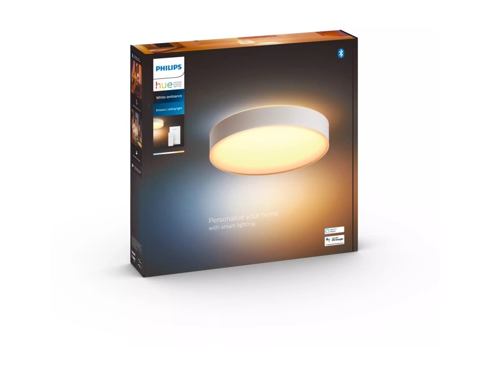 Philips Hue White ambiance Enrave Large - Kattolamppu - LED - 33.5 W - luokka F - lämmin - viileä valkoinen valo - 2200-6500 K - valkoinen