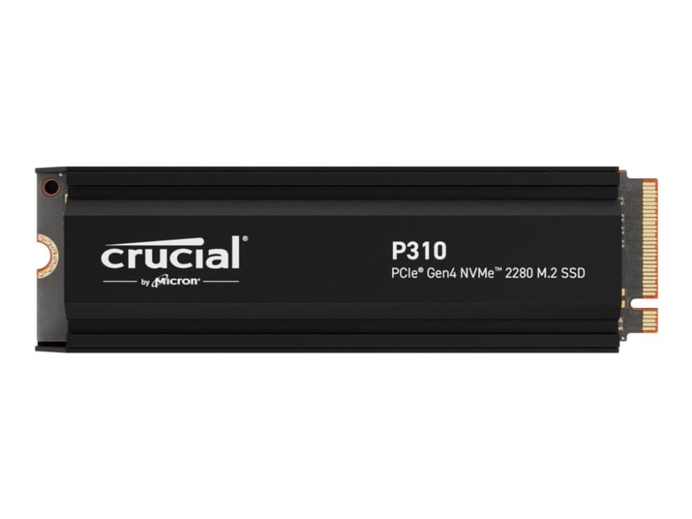Crucial P310 - SSD - 1 TB - sisäinen - M.2 2280 - PCIe 4.0 x4 (NVMe) - integroitu jäähdytyselementti