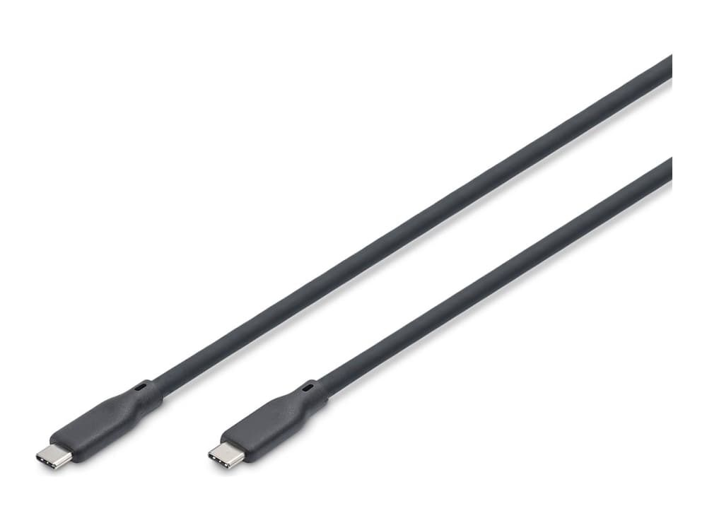 DIGITUS USB Silicone connection cable USB-C - USB-C 0.5m USB 4.0 Gen3 40G 240W 8K black