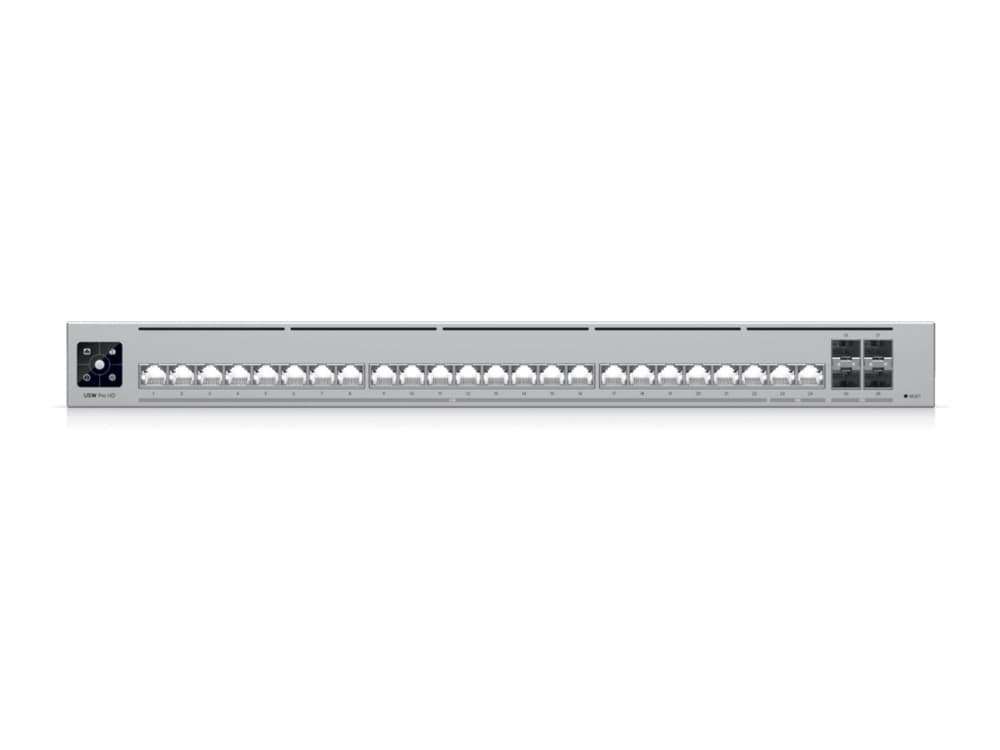 Ubiquiti UniFi Pro HD - Kytkin - L3 - 22 x 2.5GBase-T + 2 x 10 Gigabit Ethernet + 4 x 10 Gigabit SFP+ - monterbar på stativ