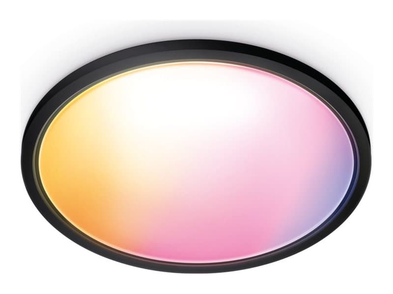 WiZ Superslim Ceiling 32 W, Älykattovalo, Musta, LED, Ei vaihdettavissa oleva hehkulamppu, 2200 K, 6500 K
