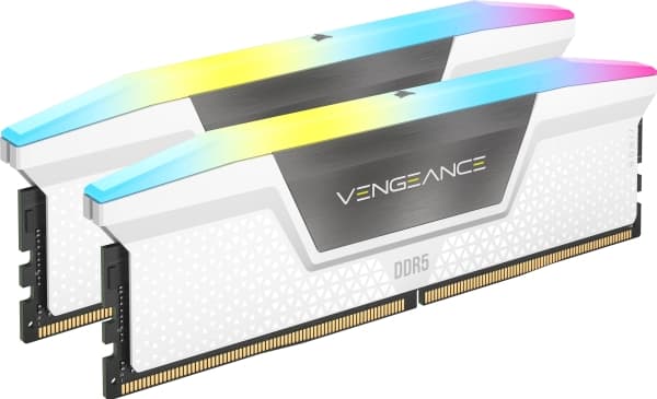 Corsair Vengeance RGB CMH64GX5M2B6000Z30W, 64 GB, 2 x 32 GB, DDR5, 6000 MHz, 288-pin DIMM, Valkoinen