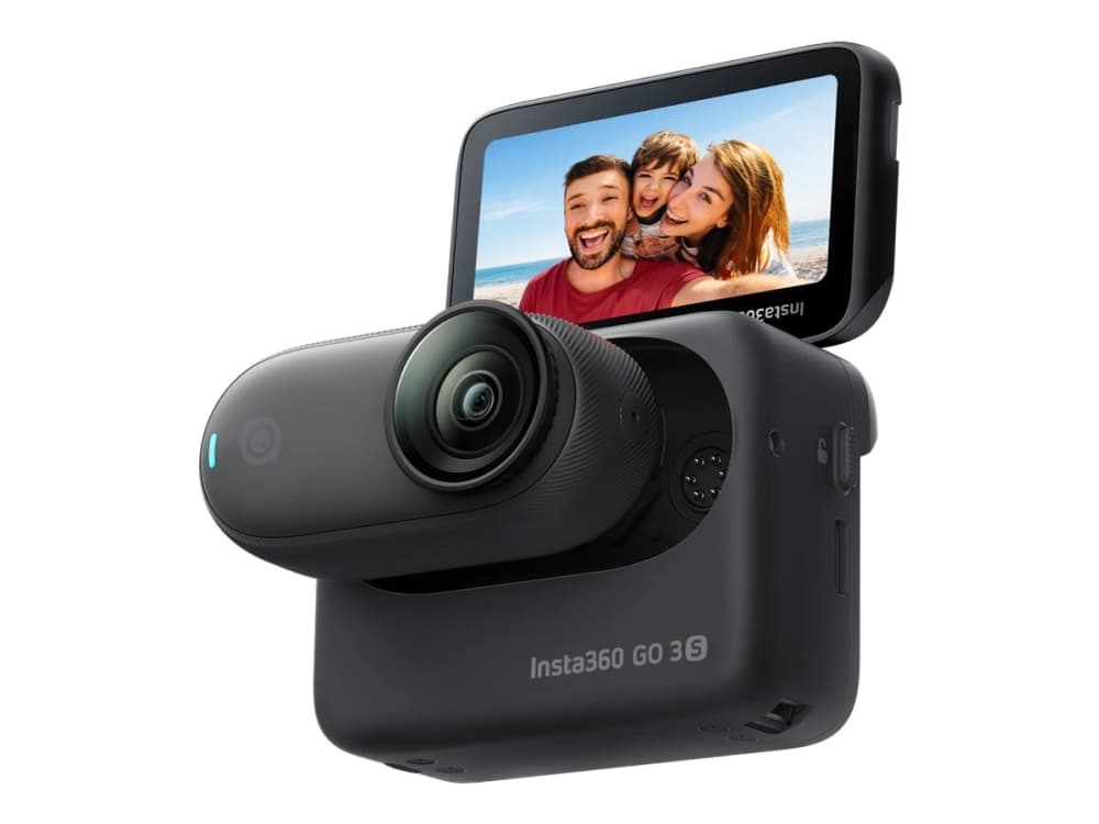 Insta360 Go 3S - Standard Bundle - toimintakamera - 4K / 30 fps - flash 128 GB - Bluetooth, Wi-Fi - jaervands op til 10 m - midnat sort