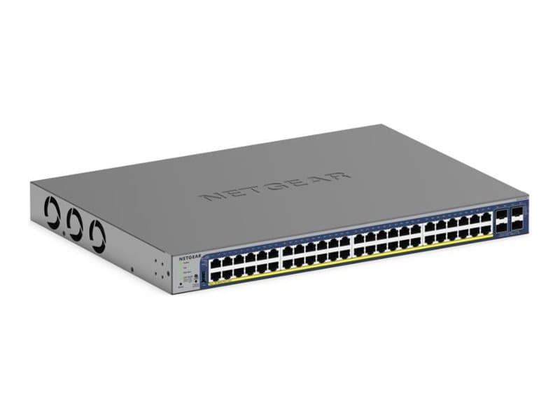 NETGEAR Smart GS752TXUP - V3 - kytkin - L3 Lite - älykäs - 48 x 10/100/1000 (PoE++) + 4 x 10 Gigabit SFP+ - pöytä, telineasennettava - PoE++
