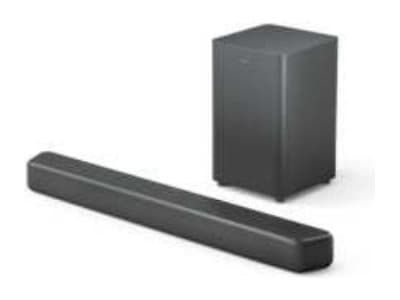 Philips TAB5309 - Soundbar-järjestelmä - kotiteatteriin - 2.1-kanavainen - langaton - Bluetooth - 120 Watt (Yhteensä) - tummanharmaa