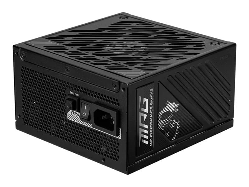 MSI MPG A1000GS PCIE5 - Virtalähde (sisäinen) - ATX12V 3.1/ EPS12V - 80 PLUS Gold - Cybenetics Gold - AC 100-240 V - 1000 Watt - aktiivinen PFC