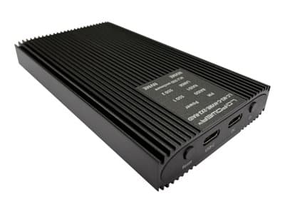 LC-Power LC-M2-C-NVME-2X2-RAID, SSD-kotelo, M.2, PCI Express, 20 Gbit/s, USB-liitettävyys, musta