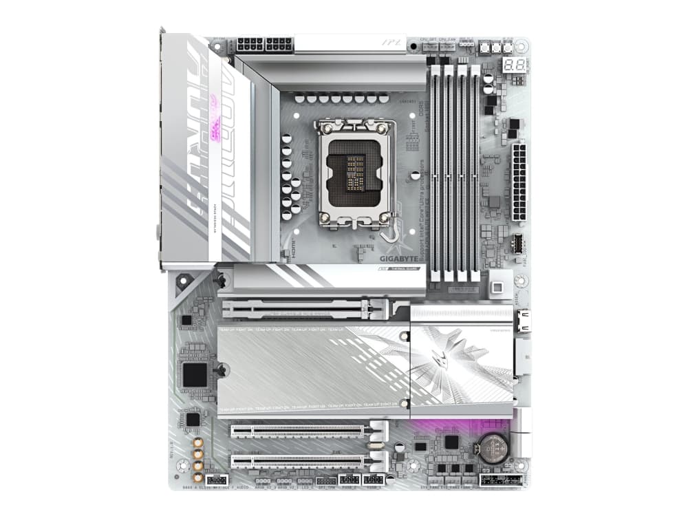GIGABYTE B860 AORUS ELITE WIFI7 ICE, Intel, LGA 1851 (Socket V1), Intel Core Ultra (Series 1), Intel Core Ultra (Series 2), LGA 1851, DDR5-SDRAM, 256 GB