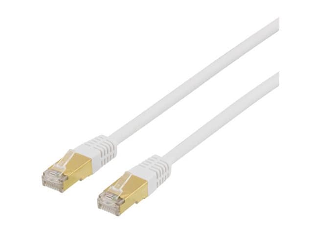 DELTACO - Liitäntäkaapeli - RJ-45 (uros) - RJ-45 (uros) - 15 m - SFTP - CAT 7 - halogeeniton - valkoinen
