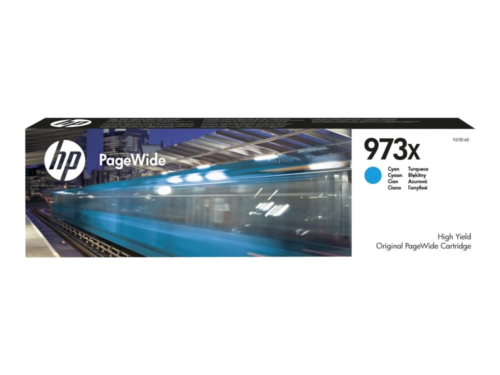 HP 973X riittoisa, syaani, alkuperäinen PageWide -kasetti, Korkea, Syaani, Väriainepohjainen muste, 86 ml, 1 kpl, 7000 sivua