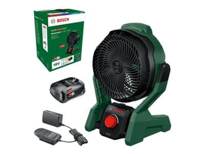 Bosch UniversalFan 18V-1000, Teollisuuden lattiatuuletin, musta, Vihreä, 2,25 cm, 0 - 180°, 1000 m³/h, Akku