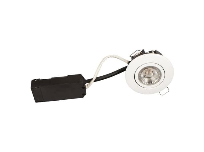 Luna LP 230V himmennettävä välkkymätön 6.2W 4000K Ra95 IP44 matta valkoinen pyöreä.