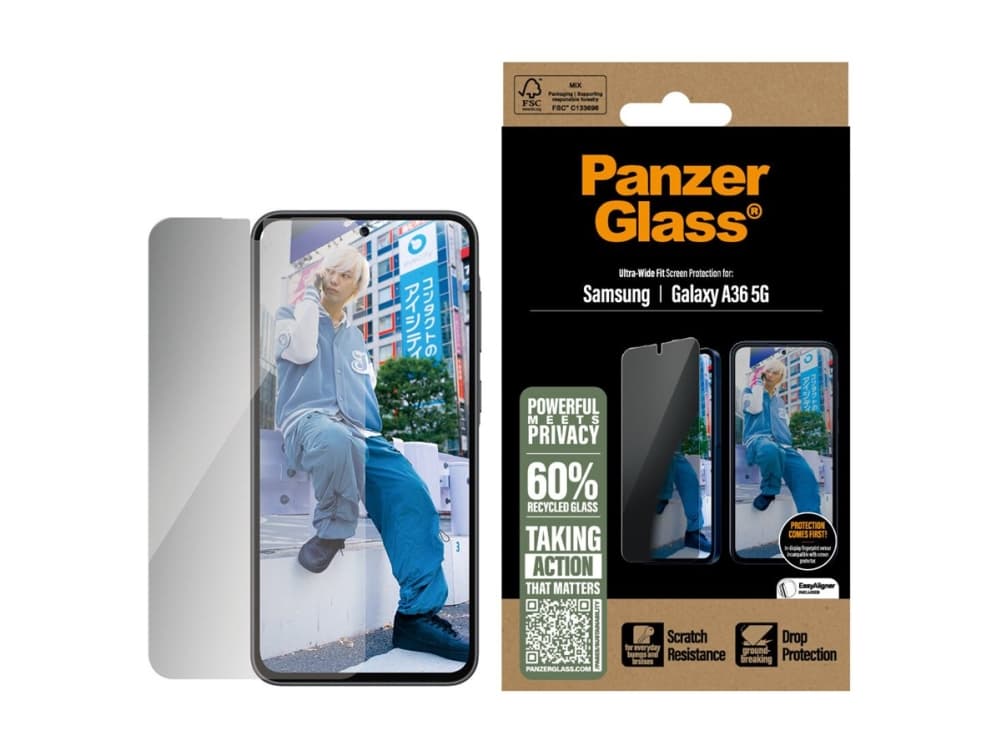 Panzer Glass PanzerGlass Ultra-Wide Fit -yksityisyyslasi Samsung Galaxy A36 5G -puhelimelle