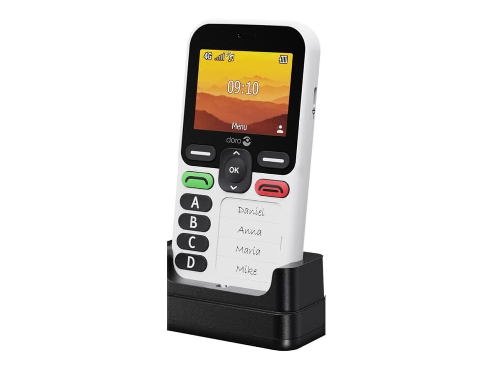 Doro Leva X10, Perusmalli, Yksittäinen SIM, 6,1 cm (2.4), Bluetooth, 1150 mAh, musta, Valkoinen