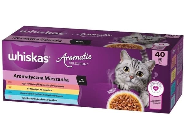 WHISKAS Aromaattiset annospussit sekoitusmakuja 40x85g