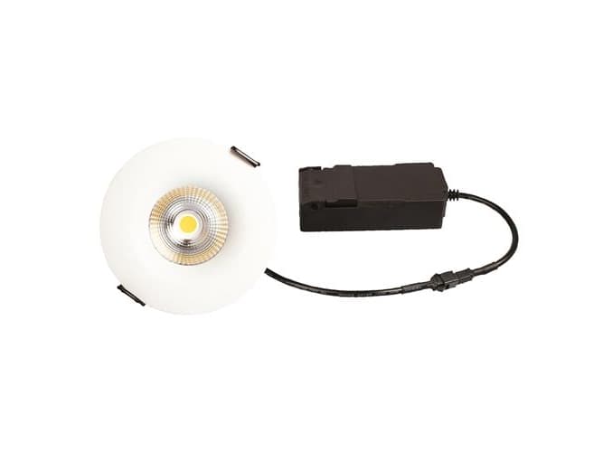 Sabina LP Fixed 230V himmennettävä välkkymätön 5.4W 2700K Ra90 375lm IP44 matta valkoinen pyöreä