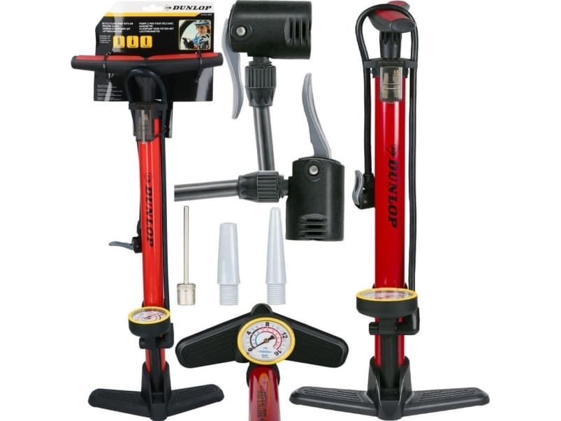 DUNLOP PYÖRÄPUMPPU 230 PSI (16Bar) MANOMETRILLÄ PUNAINEN