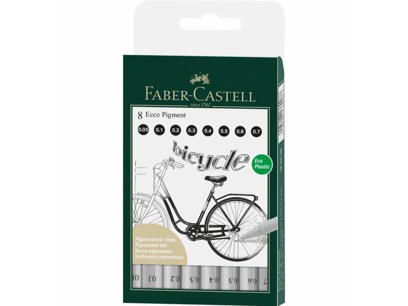 Faber-Castell Ecco Pigmentti ohennuskynä 8kpl FABER CASTELL kotelossa
