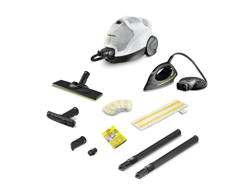 Kärcher SC 4 EasyFix IRON, Sylinterillinen höyrypuhdistin, 0,8 L, musta, Valkoinen, 50 cm, 100 cm, 4 m