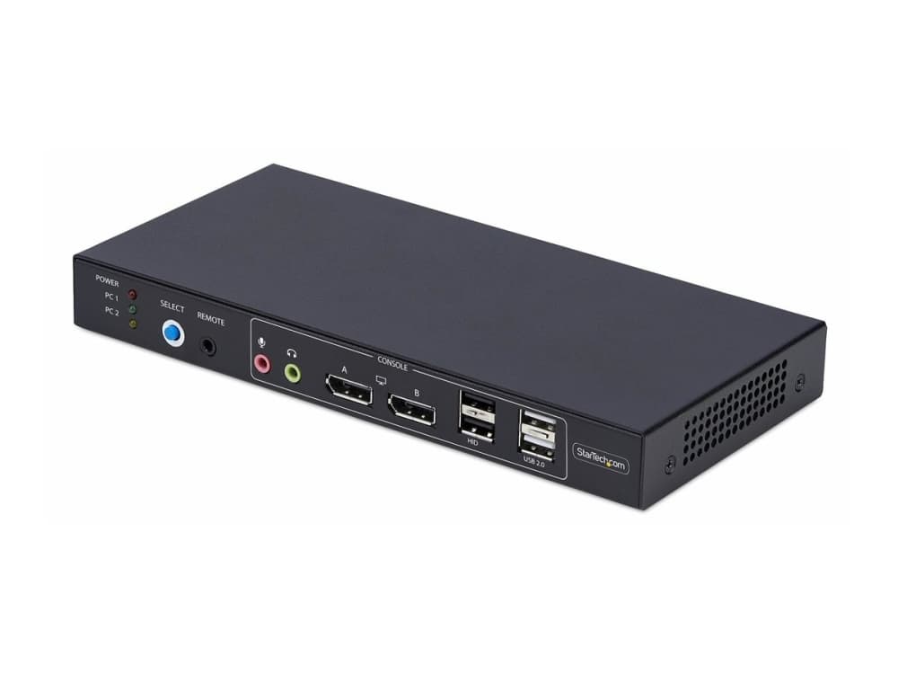 StarTech.com P2ADD121D-KVM-SWITCH, 3840 x 2160 pikseliä, 4K Ultra HD, 36 W, musta
