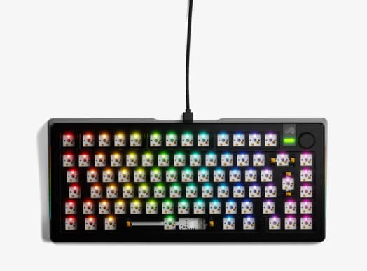 Glorious Gaming GMMK 3 PRO Barebones, 75%, Langallinen, USB, RGB LED, musta