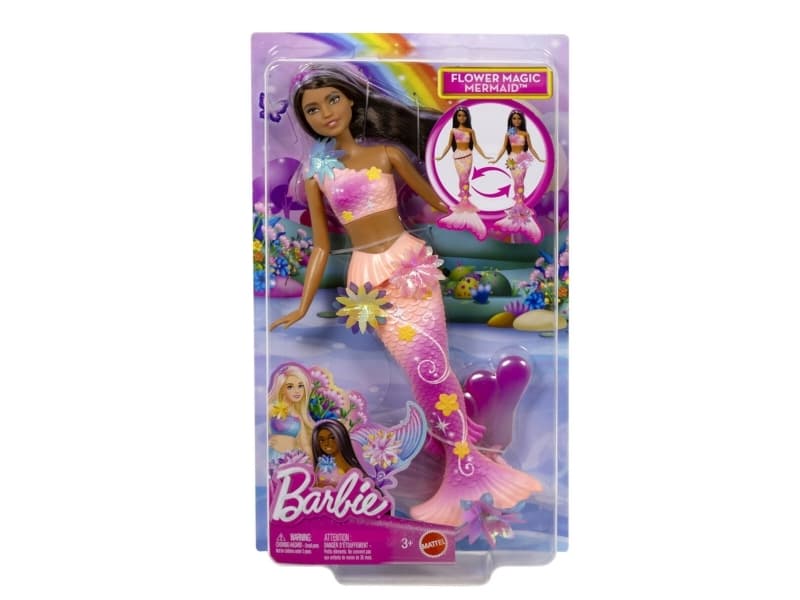 Barbie Flower Magic Mermaid, Muotinukke, Naaras, 3 vuosi/vuosia, Poika/tyttö, 370 mm, 180 g