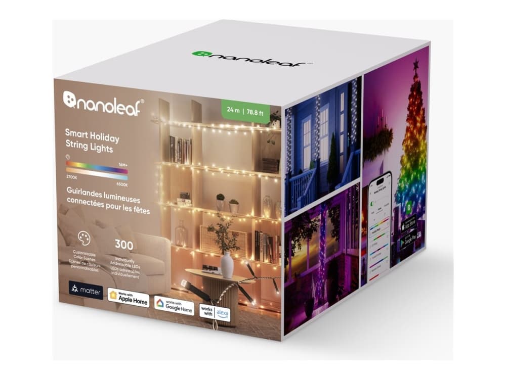 Nanoleaf Smart Holiday - Ketjuvalaisin - LED - 16 miljoonaa väriä/viritysvalkoinen - 2700-6500 K