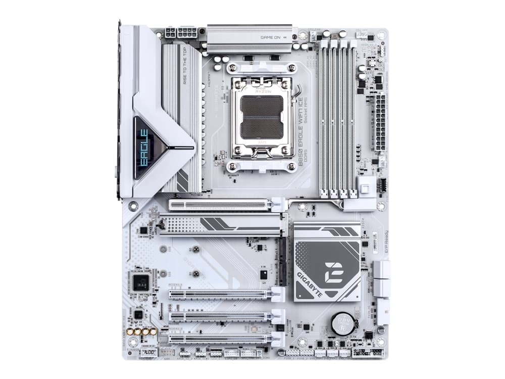GIGABYTE B850 EAGLE WIFI7 ICE, AMD, Socket AM5, AMD Ryzen 7000 Series, AMD Ryzen 8000 Series, AMD Ryzen 9000 Series, Socket AM5, DDR5-SDRAM, 256 GB