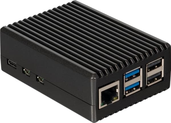 Joy-it RB-AlucaseP5-08 SBC-kotelo Sopii: Raspberry Pi sis. passiivisen jäähdyttimen Musta