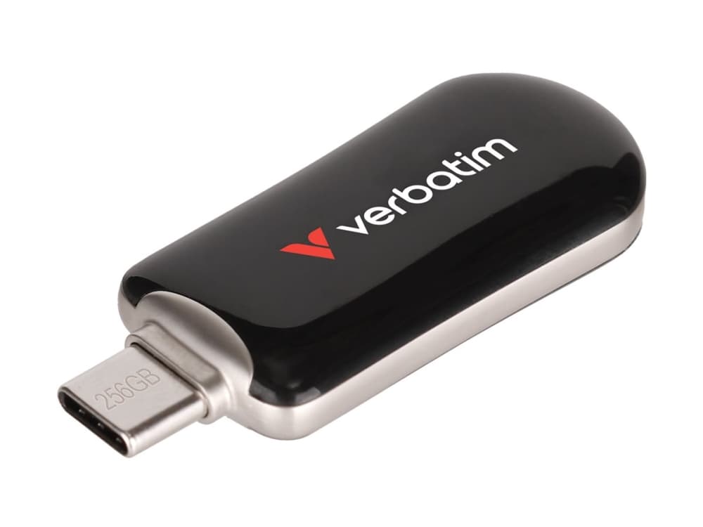 Verbatim 30226, 256 GB, USB Type-C, 3.2 Gen 1 (3.1 Gen 1), 100 MB/s, Ilman suojusta, musta