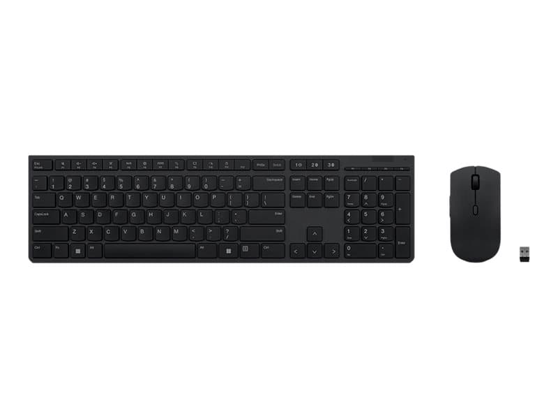 Lenovo 4X31K03931, Täysikokoinen (100 %), RF Wireless + Bluetooth, Näppäimen saksikytkin, Musta, Sisältää hiiren