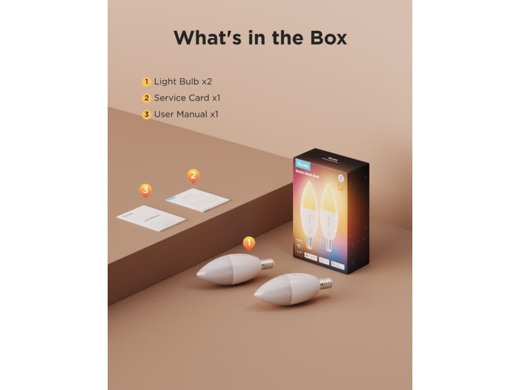 Govee RGBWW Smart LED Bulb E14 (2Pack)