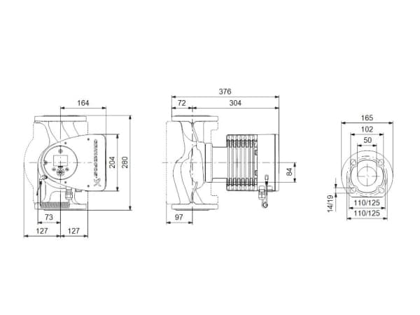 Grundfos Magna3 50-120 F 280 - 1x230V PN6-10 - 1x230V PN6-10