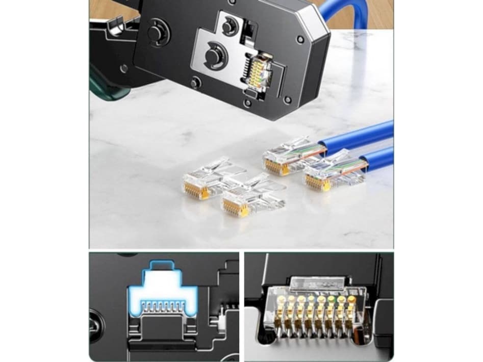 UGREEN NW136 Ethernet-liittimen puristuspihdit (musta/vihreä)