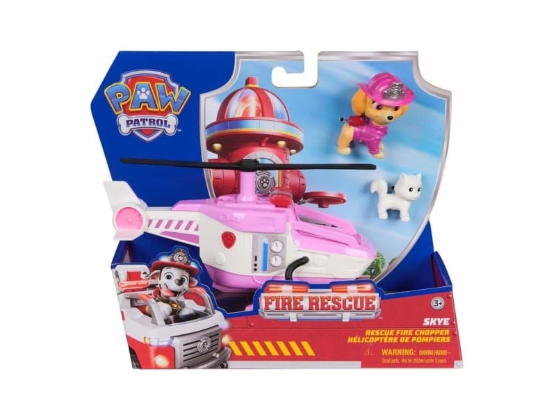 PAW Patrol PAW VHC Fire Rsc Lrg Vhc Skye GML, Helikopteri, 3 vuosi/vuosia, Muovi, Vaaleanpunainen, Valkoinen