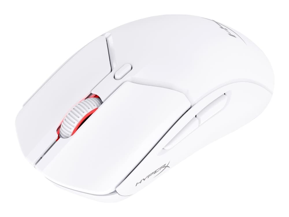 HyperX Pulsefire Haste 2 – langaton pelihiiri (valkoinen), Molempikätinen, RF Wireless + Bluetooth, 26000 DPI, Valkoinen