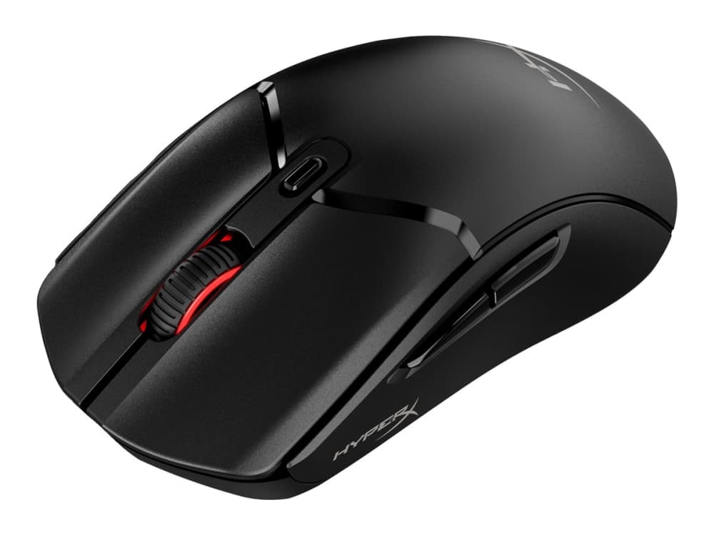 HyperX Pulsefire Haste 2 - Hiiri - optinen - 6 painiketta - langaton, langallinen - 2,4 GHz, Bluetooth 5.2, USB 2.0 - langaton vastaanotin (USB) - musta