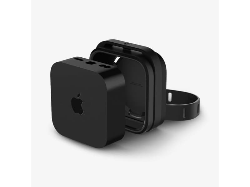 Spigen Apple TV 4K Silicone Fit Mount, Digitaalinen mediasoitin, Passiiviteline, Sisätila, musta