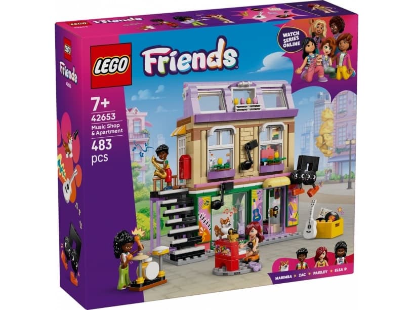 LEGO Friends 42653 Musiikkikauppa ja asunto