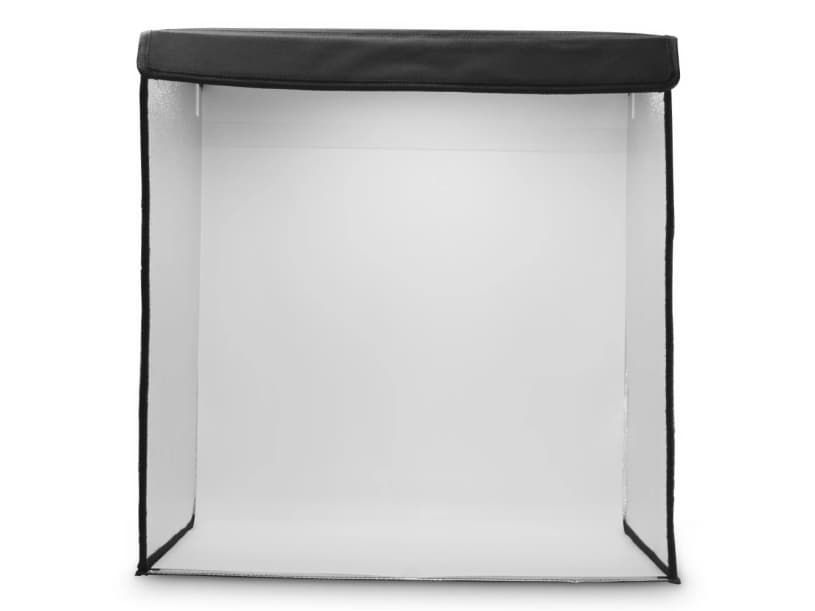 Hama Mobile Mini Photo Studio ToGo, kokoontaitettava valokuvauslaatikko, jossa on LED rengasvalo, 50x50cm (00004664)