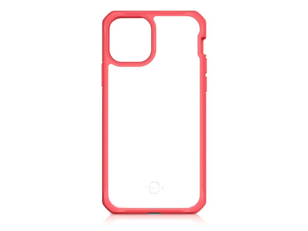 ITSKINS HYBRID SOLID suojakuori iPhone 11 / XR®:lle. Koralli ja läpinäkyvä