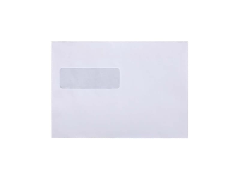 BONG Mailman - Kirjekuori - kansainvälinen C5 (162 x 229 mm) - lompakko - avoin puoli - itseliimautuva (Peel &amp Seal) - 1 ikkuna - painokelpoinen - värillinen vuori - valkoinen - 500 kpl:n pakkaus